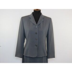 Garfield & Marks Blazer Size 6 Women's Gray Charcoal Jacket 4 Button Career